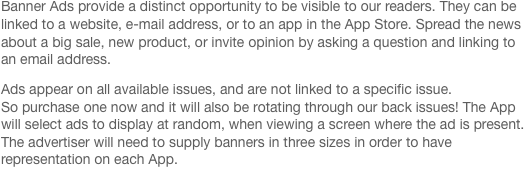 Banner Ads provide a distinct