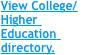 View College/Higher Education directory.